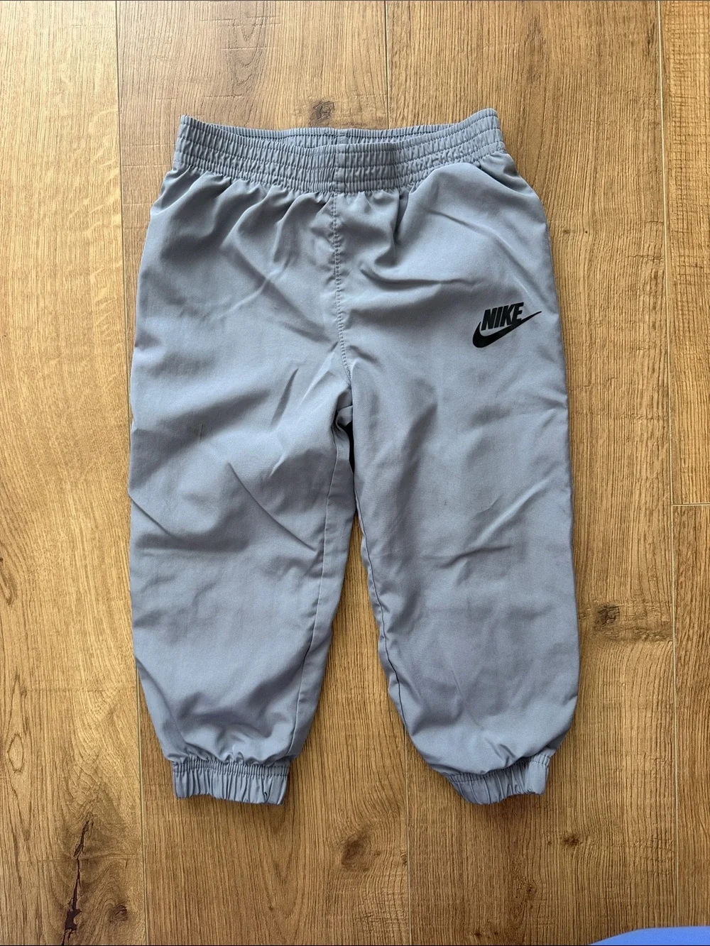 Size 2T Nike Gray Elastic Waist Joggers with Black Logo